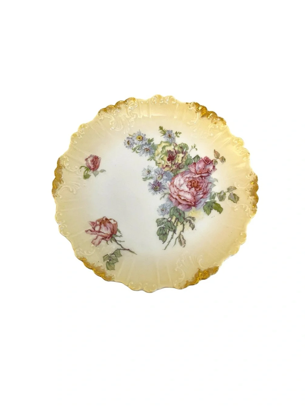 Antique G. Demartine & Cie Limoges France Floral Design Salad Plate 8.5”
